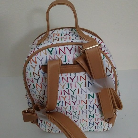 Jones New York Valerie Logo Backpack White - Picture 9 of 16